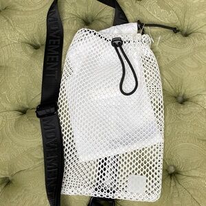 Free People Free Movement Mini Mesh Sling Bag White NEW Double Bags NWT